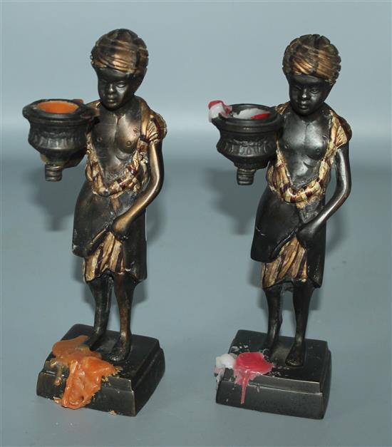 Pair of Blackamoor candlesticks